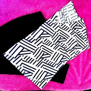 Navy Blue and White Geometric design Shirt